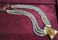 Collar Soprana Gioielleria Mujer in Oro Opale OG AGATA OPALI 3 FILI - OG AGATA OPALI 3 FILI